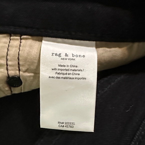 rag & bone Men's Dark Jeans. “Cropped” - Picture 3 of 6